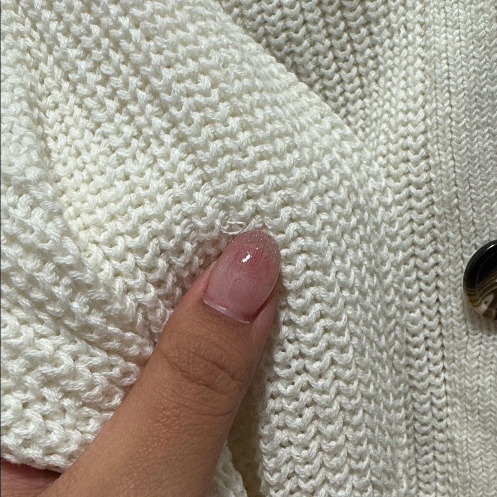 Cream Button-Up Cardigan - Picture 5 of 7